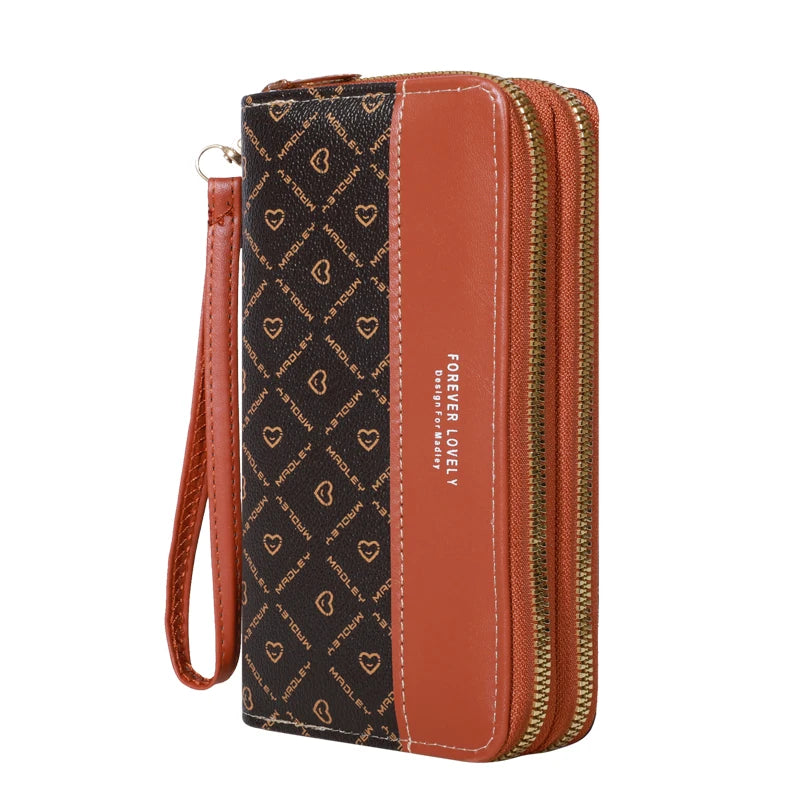 Classic Wallet, Large Capacity Clutch Purse With Zipper, Card Holder With 8 Slots And Multiple Compartments, Elegant Hand Clutch