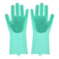 Geschirrspül-Reinigungshandschuhe, magische Silikon-Gummi-Geschirrspülhandschuhe für Haushaltsschwammwäscher