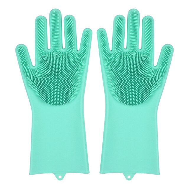 Geschirrspül-Reinigungshandschuhe, magische Silikon-Gummi-Geschirrspülhandschuhe für Haushaltsschwammwäscher