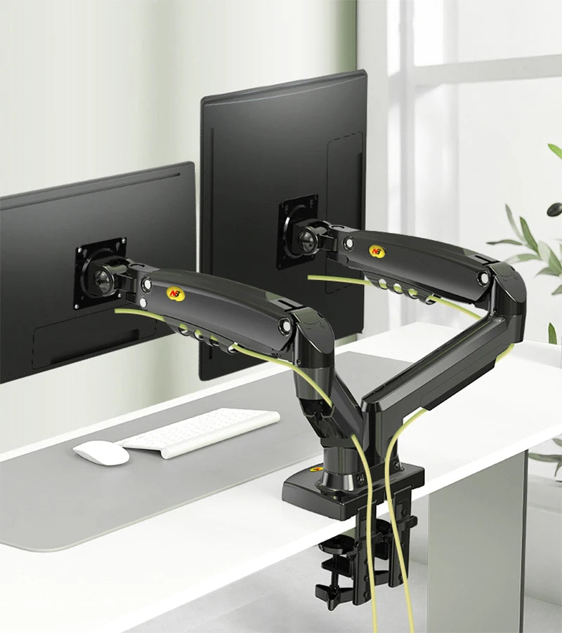 Desktop 17"-27" Dual-Monitor-Halterungsarm, Full-Motion-Monitorhalterung, Traglast jeweils 2-9 kg