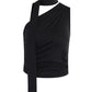 Backless Sexy Off Schulter Halter Tank Tops, Damen Vintage Ärmel Crop Top Y2K Kleidung