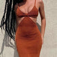 Fantoye Sexy Backless Spaghetti Strapkleid, Ärmellose Aushöhlen Ankle-langes Kleid, weibliche elegante Party Clubwear