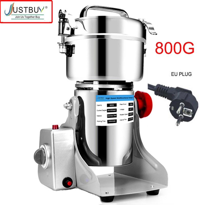 Große Kapazität 2500G / 3000W Kräutermühle, Leistungsstarke Mühle für Getreide, Gewürze, Mixer und Trockenfutter Mühle