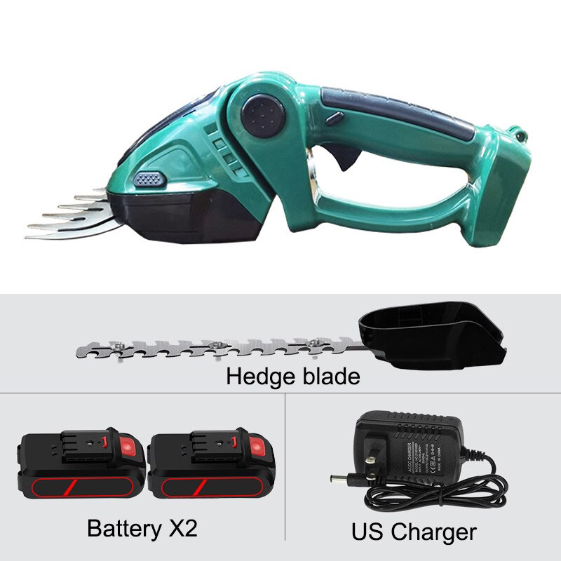 2 in 1 kabellose elektrische Heckenschere 24V, 20000 U/min wiederaufladbare Handhaushaltsstrauch