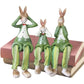 lustige Osterhasen-Puppen, Verzierung, Kunstharz, Sammlerpuppen, 3 Kaninchen-Figur