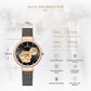 Luxus Marke NAVIFORCE Damenuhr, Mode Kreative 3D Rose wasserdichte Business armbanduhren