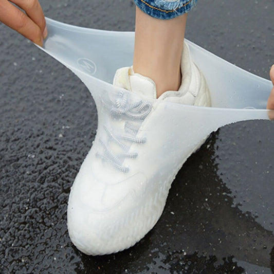 1 Paar wiederverwendbare wasserdichte Regenschuhüberzüge aus Silikon für Outdoor-Regenstiefel, Wanderschuhe