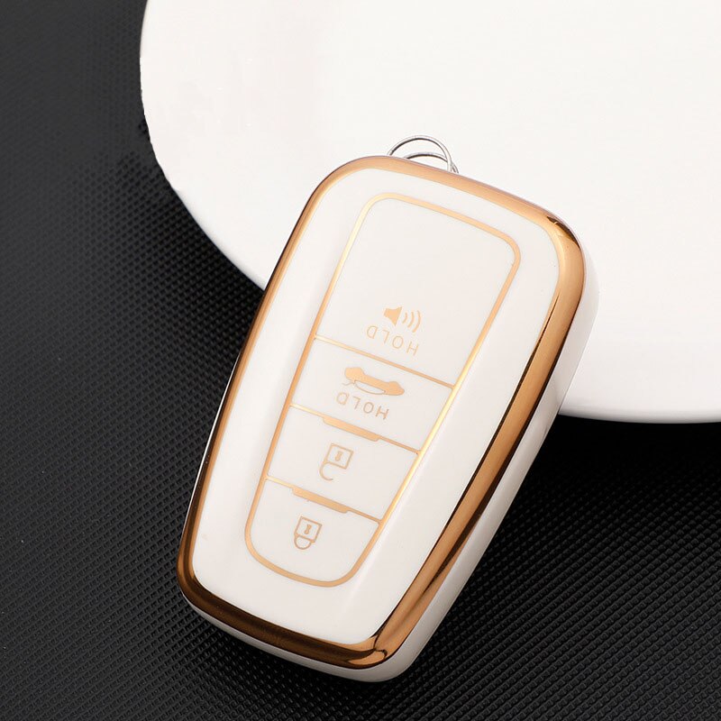Auto-Fernschlüsselhülle für 2018–2022 Toyota RAV4, Camry, Corolla, Avalon, C-HR, Prius, GT86, Highlander 4 Tasten Keyless Shell