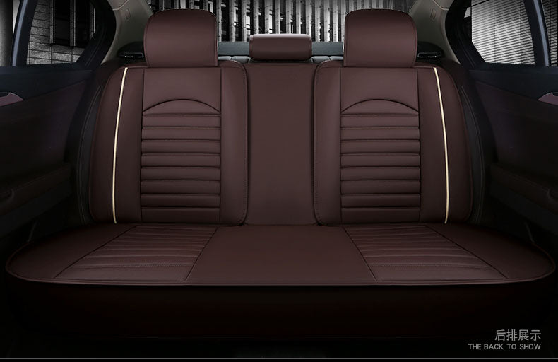 Luxus-Qualitäts-Leder-Autositzbezug, bequemer Vier-Jahreszeiten-Universal-Vorder-/Hinten-/Komplettbezug-Kissen-Autositzschutz
