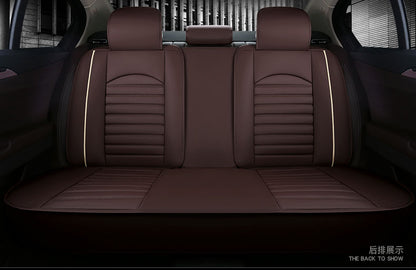 Luxus-Qualitäts-Leder-Autositzbezug, bequemer Vier-Jahreszeiten-Universal-Vorder-/Hinten-/Komplettbezug-Kissen-Autositzschutz
