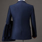 Marineblaue zweiteilige Anzüge für Herren im originellen Design für formelle Anlässe, Hochzeiten, elegante Blazer und Abendkleider (individuelle Größe)