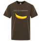 Banana Mode Druck Männer T-shirts, Casual Atmungsaktive Tops Übergroße