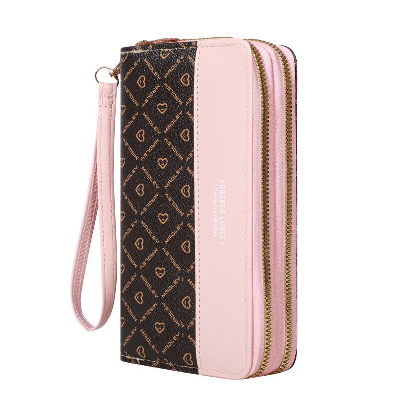 Classic Wallet, Large Capacity Clutch Purse With Zipper, Card Holder With 8 Slots And Multiple Compartments, Elegant Hand Clutch