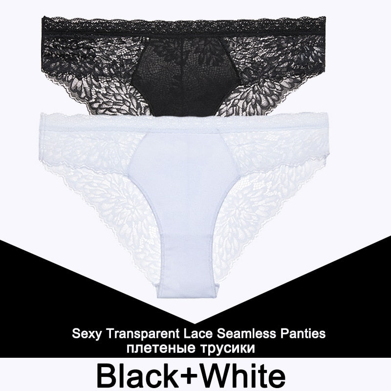 2 Teile/satz Nahtlose Unterwäsche Spitze Höschen für Damen, Sexy Dessous, Weibliche Unterhose Floral Spitze