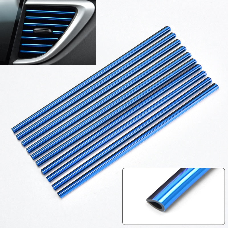 10PCS 20cm Auto Klimaanlage Outlet Dekorative Luftauslass-Dekorstreifen, Auto Tür Kante ecke Schutz
