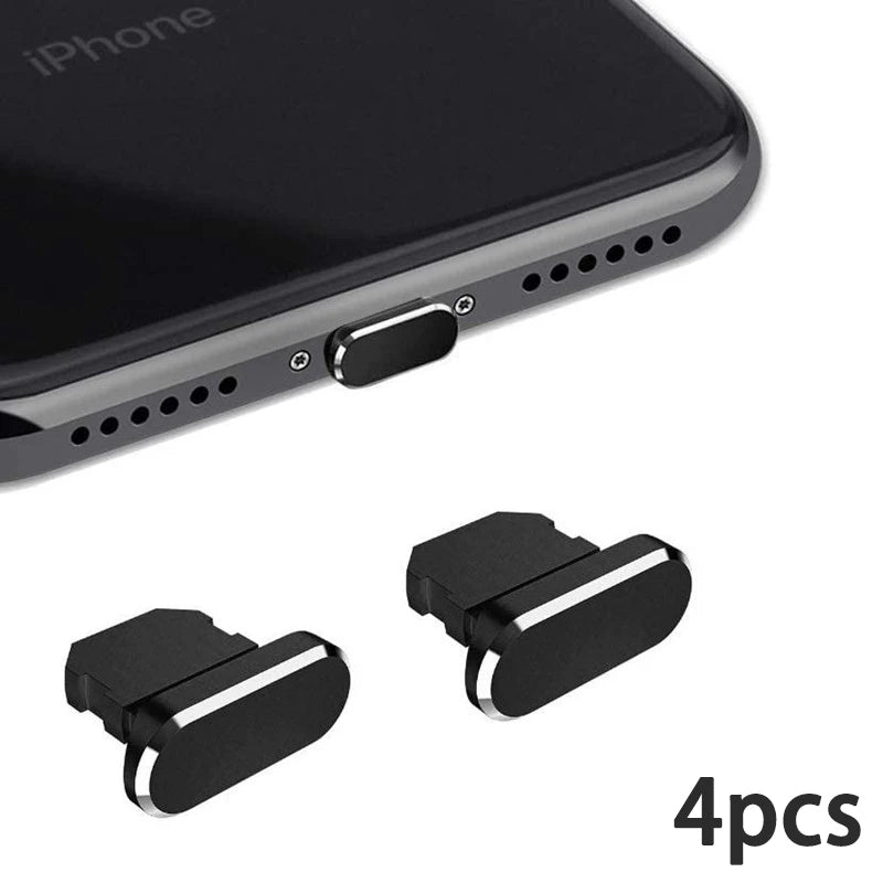 1-20pcs Metal Anti Dust Plugs Charger Dock Plug for IPhone 14 13 12 Pro Max IPad AirPods Apple Series Lightning Port Cap Covers