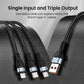 6A 3-in-1 SuperCharging-Kabel Micro-USB-Typ-C, Schnellladegerät Micro-USB-Typ-C-Datenkabel für iPhone 14, 13 Samsung Xiaomi, Huawei