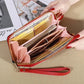 KISMIS New Long Women's Zipper Wallet - Korean Splicing, Color Contrast, Tassel, and Rivet Details