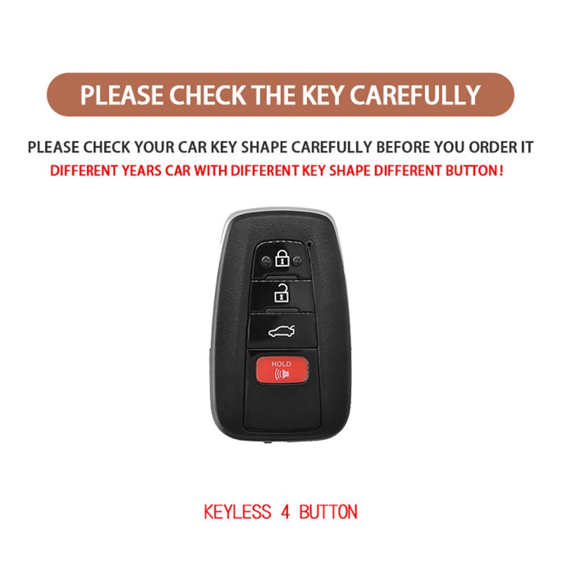 Auto-Fernschlüsselhülle für 2018–2022 Toyota RAV4, Camry, Corolla, Avalon, C-HR, Prius, GT86, Highlander 4 Tasten Keyless Shell