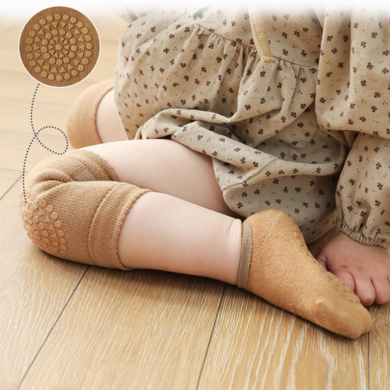 Baby Antirutsch Socke und Knieschutz für kleine Kinder, Baby Krabbeln Knie Pads Socken Set