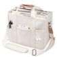 Simple canvas bag for office workers to carry lunch boxes; pure color versatile crossbody bag with large capacity.