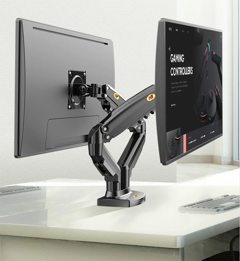 Desktop 17"-27" Dual-Monitor-Halterungsarm, Full-Motion-Monitorhalterung, Traglast jeweils 2-9 kg