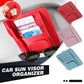 Auto-Sonnenblenden-Organizer aus Leder, Sonnenbrillenhalter, Aufbewahrung, Kartenhalter