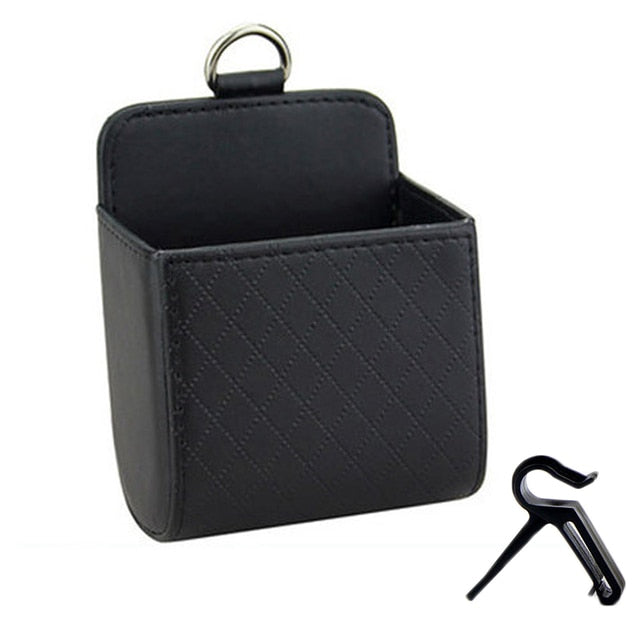 1pc Auto Lagerung Organizer Box, Tasche Air Vent Dashboard, Leder Telefonhalter für Auto