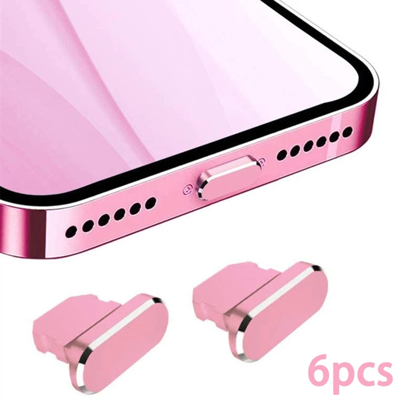 1-20pcs Metal Anti Dust Plugs Charger Dock Plug for IPhone 14 13 12 Pro Max IPad AirPods Apple Series Lightning Port Cap Covers