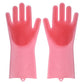 Geschirrspül-Reinigungshandschuhe, magische Silikon-Gummi-Geschirrspülhandschuhe für Haushaltsschwammwäscher