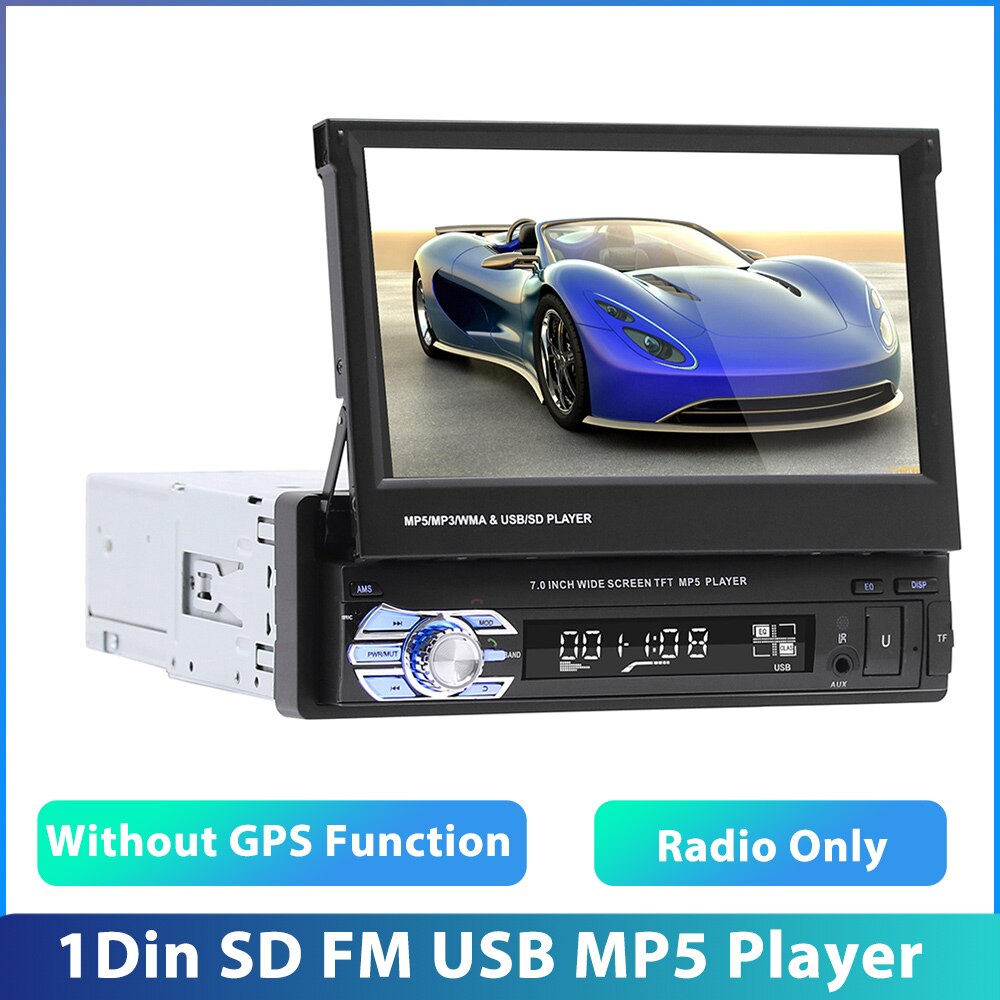 Podofo 1DIN Android Mirrorlink Autoradio, Android Multimedia Player-Video für Volkswagen, Nissan, Hyundai, Kia, Toyota ...