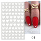 1PCS 3D Nagelzubehör, Maniküre-Nagelteile, Nageldekoration mit Liebes-Herz Aufkleber