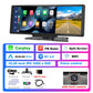 Podofo Autospiegel-Videoaufzeichnung Carplay, Android Auto Wireless-Verbindung GPS-Navigation Dashboard DVR mit AI Voice