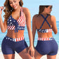 2023 neue Hohe Taille Sexy Badeanzug für Damen, zwei Stücke set Print Push Up Bademode