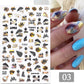 1PCS 3D Nagelzubehör, Maniküre-Nagelteile, Nageldekoration mit Liebes-Herz Aufkleber