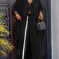 Langes Top mit kontrastierender Spitze und hohem Schlitz mit Hosen-Set