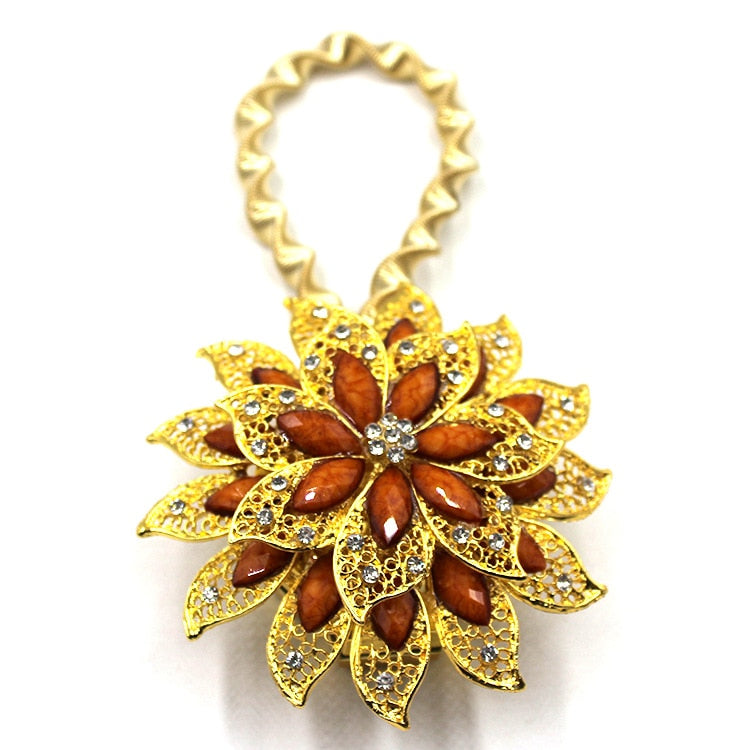 Bunte Vorhangschnalle, dehnbarer Frühling, magnetischer Vorhang-Clip, Vorhanghalter, kreativer Blumen-Riemen