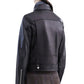 Zipper Grundlegende Lederjacke mit Umlegekragen, Motor Biker Jacke mit Gürtel