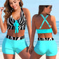 2023 neue Hohe Taille Sexy Badeanzug für Damen, zwei Stücke set Print Push Up Bademode