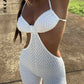 Damen Aushöhlen Overall Halter Neck, Backless 2023 ärmellose Sommer Strand