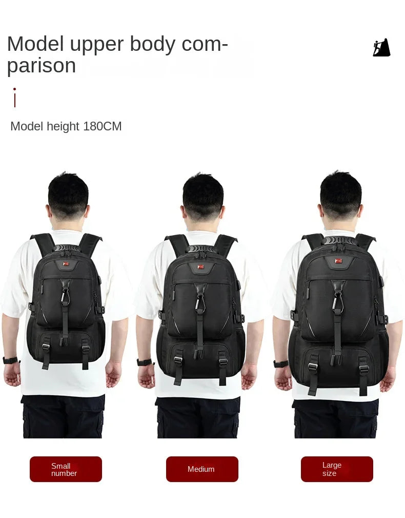 50L 60L 80L Outdoor Backpack with USB Port for Men Pack Bags Large Capacity Unisex Sports Trekking Hiking Camping Available in