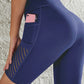 Women Sport Yoga Shorts Knee Length Pants Fitness High Waist Hip Lift Running Yoga Side Pockets Tights Quick Dry Gym Sportswear