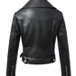 Zipper Grundlegende Lederjacke mit Umlegekragen, Motor Biker Jacke mit Gürtel