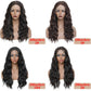 Synthetische Lace-Front-Haarperücken, schwarz gefärbt, X-TRESS, lange Länge, 20/26 Zoll, weiche natürliche Welle, trendige Spitzenperücke für schwarze Frauen