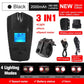Fahrradlicht, USB wiederaufladbar, Fahrrad-Kilometerzähler, Frontlicht, Taschenlampe mit Computer, LCD-Tachometer, Radfahren, Kopf, Laterne, Horn