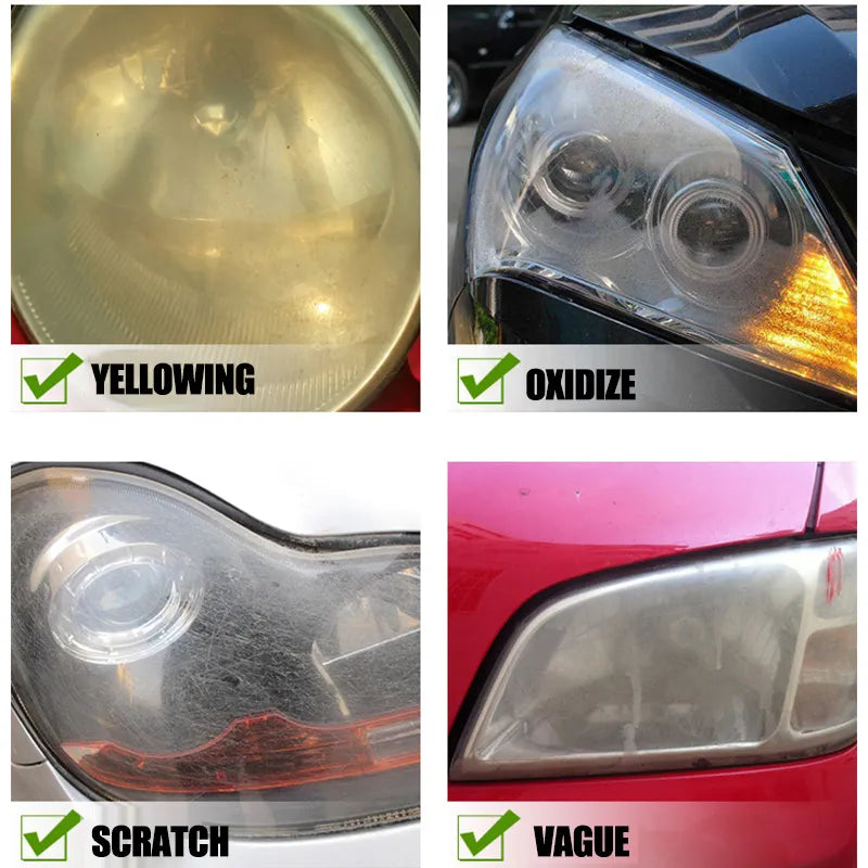 Auto-Scheinwerfer-Restaurierungs-Polier-Sets, Scheinwerfer-Reparatur-Sets, Auto-Lichtpolierer, Reinigungspaste, Autolackpflege, Renoviermittel