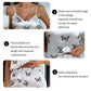 Damen-Pyjama-Set mit Schmetterlingsdruck, Cami-Top mit Hose, Satin-Pyjama-Set