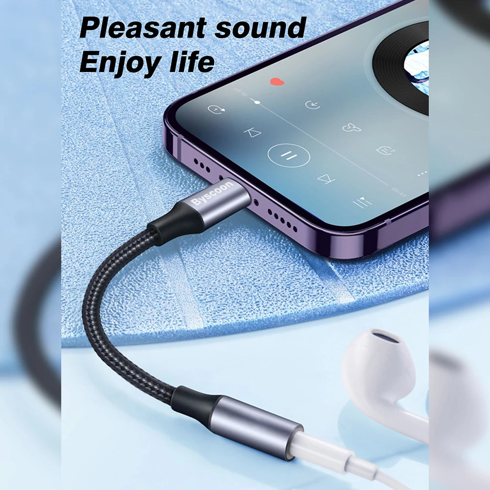 Lightning To 3 5 MM Jack AUX Cable Adapter For iPhone 12 13 14 Pro Adapter Headphone Connector Audio Splitter iphone accessories