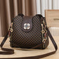 New women's handbag luxury design bucket shoulder crossbody bag flip over printed large capacity shoulder bag