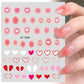 1PCS 3D Nagelzubehör, Maniküre-Nagelteile, Nageldekoration mit Liebes-Herz Aufkleber